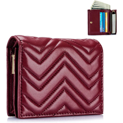 2024 New Leather Fashion Women's Purse Niche Exquisite Sheep Pickup Bag Zipper Buckle Embroidery Thread Money Clip Mini