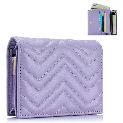 2024 New Leather Fashion Women's Purse Niche Exquisite Sheep Pickup Bag Zipper Buckle Embroidery Thread Money Clip Mini