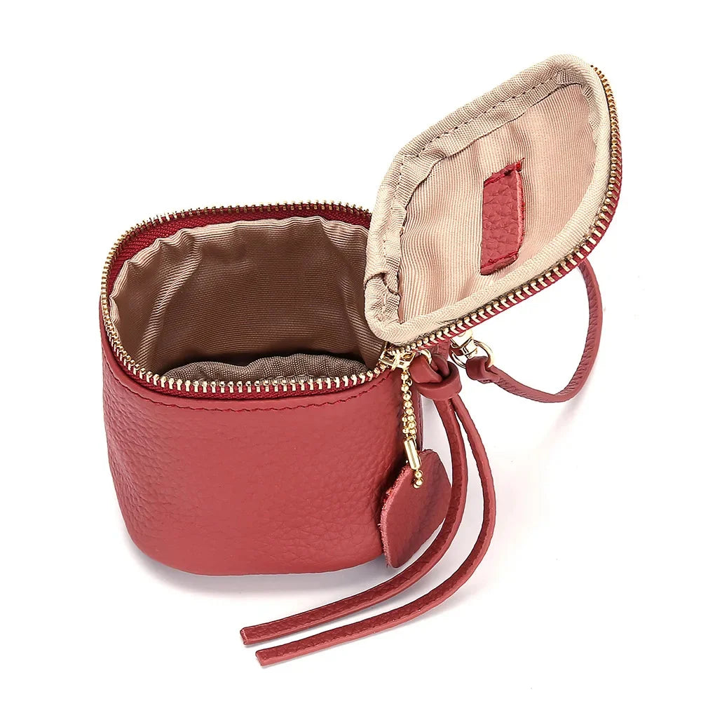 2024 New Leather Ladies Fashion Cosmetic Holding Bucket Mini Dice Bag Coin Purse Women