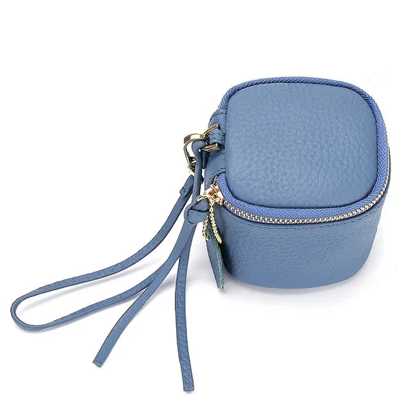 2024 New Leather Ladies Fashion Cosmetic Holding Bucket Mini Dice Bag Coin Purse Women