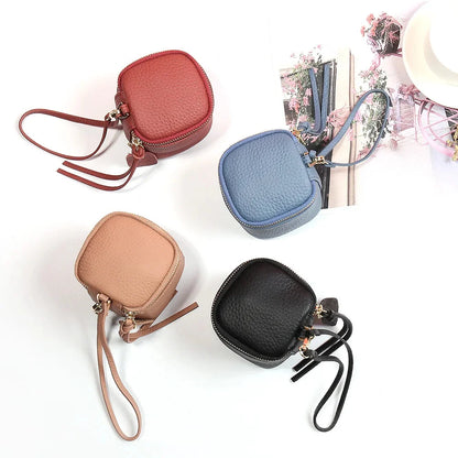 2024 New Leather Ladies Fashion Cosmetic Holding Bucket Mini Dice Bag Coin Purse Women
