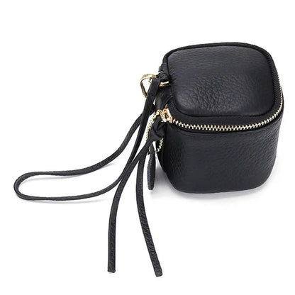 2024 New Leather Ladies Fashion Cosmetic Holding Bucket Mini Dice Bag Coin Purse Women