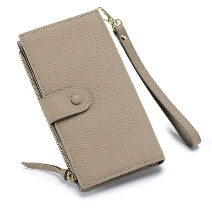 2024 New Leather Long Women's Handbag Cross-border Europe and The United States Fashion Large Capacity Wallet Wholesale