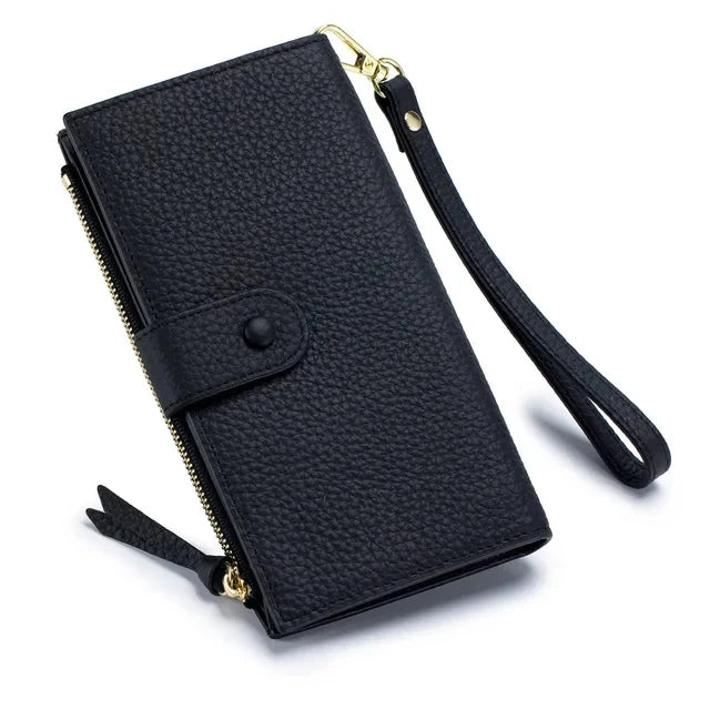 2024 New Leather Long Women's Handbag Cross-border Europe and The United States Fashion Large Capacity Wallet Wholesale