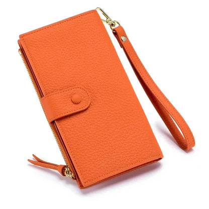 2024 New Leather Long Women's Handbag Cross-border Europe and The United States Fashion Large Capacity Wallet Wholesale