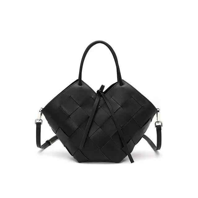 2024 New Leather Tote Women, Hand-Held Basket, Original Design Of Cowhide Woven One-Shoulder Crossbody Bag For Women