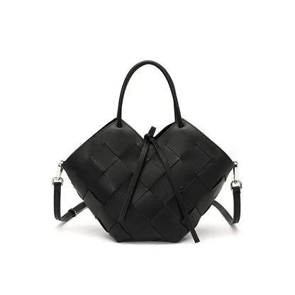 2024 New Leather Tote Women, Hand-Held Basket, Original Design Of Cowhide Woven One-Shoulder Crossbody Bag For Women