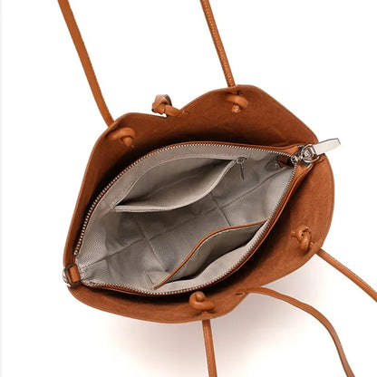2024 New Leather Tote Women, Hand-Held Basket, Original Design Of Cowhide Woven One-Shoulder Crossbody Bag For Women