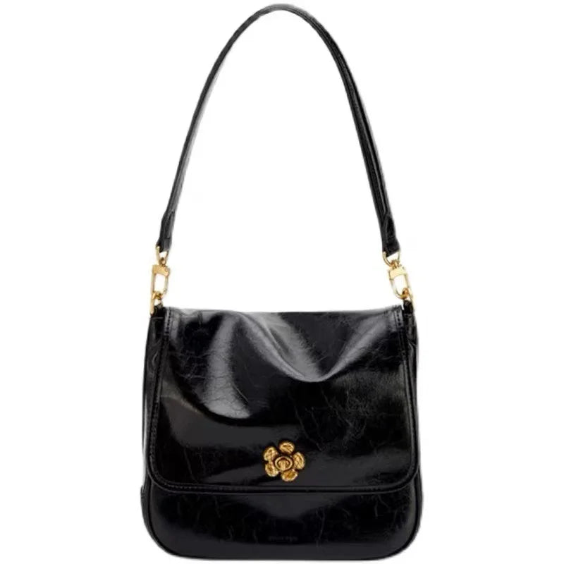 2024 New Lock Buckle Handbag Single Shoulder Crossbody Bag Commuter Tote Bag