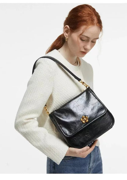 2024 New Lock Buckle Handbag Single Shoulder Crossbody Bag Commuter Tote Bag