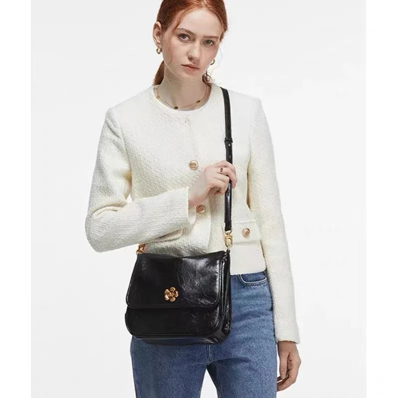 2024 New Lock Buckle Handbag Single Shoulder Crossbody Bag Commuter Tote Bag