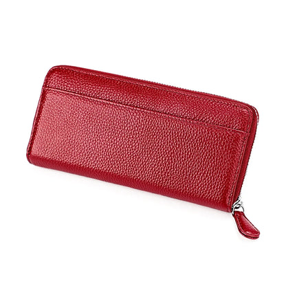 2024 New Long Men's And Women's Organ Card Holder Leather Casual Multi-Pocket Coin Purse RFID Wallet Clutch