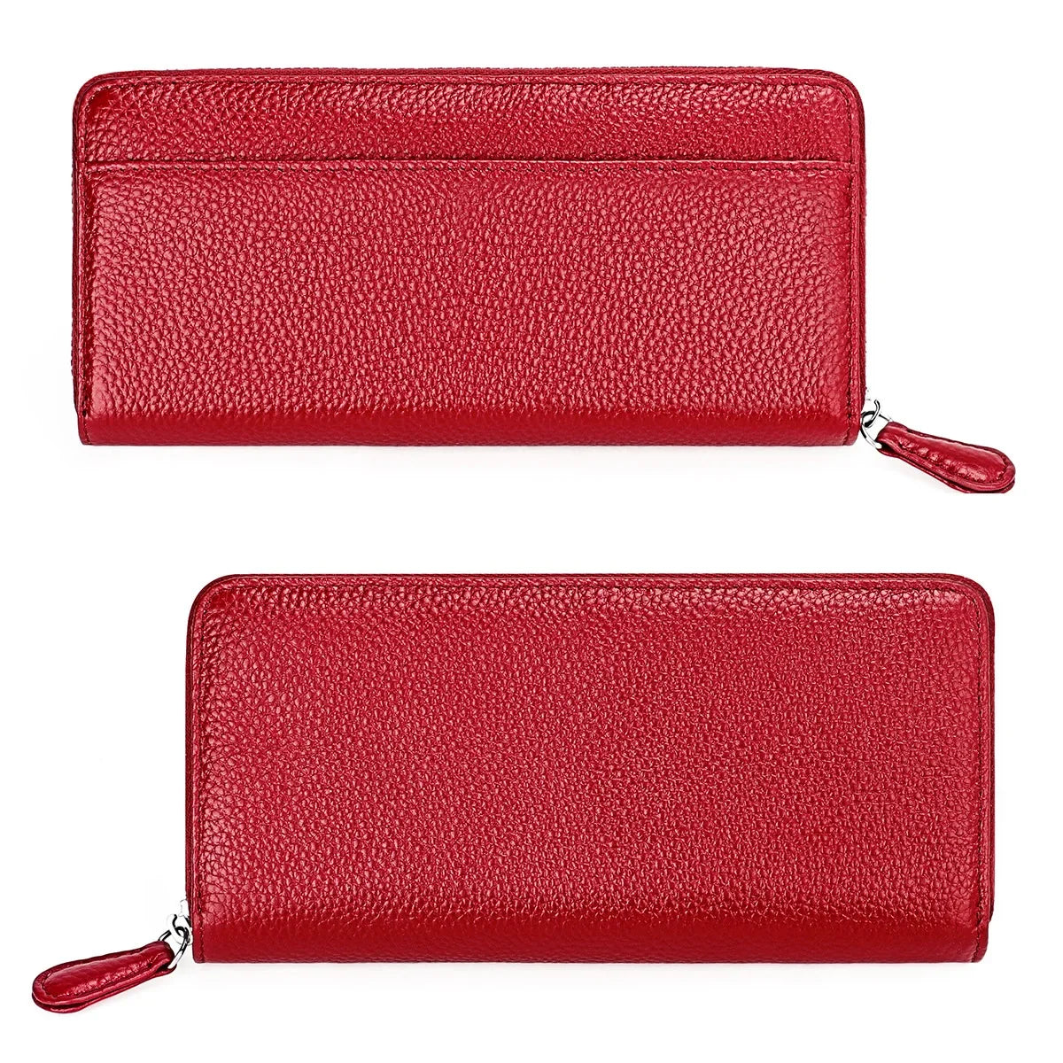 2024 New Long Men's And Women's Organ Card Holder Leather Casual Multi-Pocket Coin Purse RFID Wallet Clutch