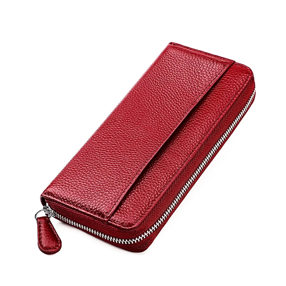 2024 New Long Men's And Women's Organ Card Holder Leather Casual Multi-Pocket Coin Purse RFID Wallet Clutch