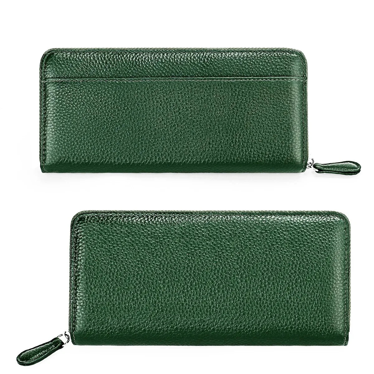 2024 New Long Men's And Women's Organ Card Holder Leather Casual Multi-Pocket Coin Purse RFID Wallet Clutch