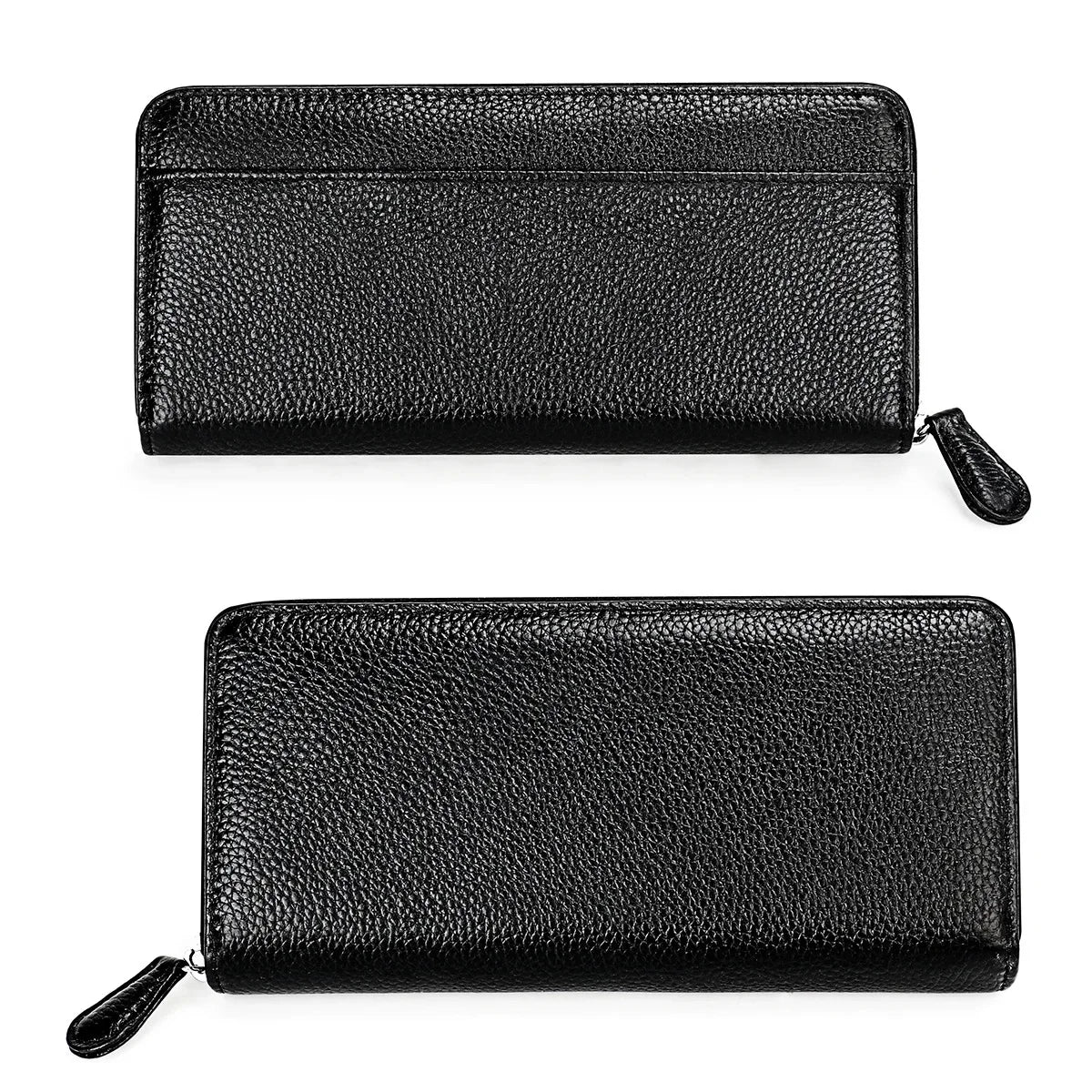 2024 New Long Men's And Women's Organ Card Holder Leather Casual Multi-Pocket Coin Purse RFID Wallet Clutch