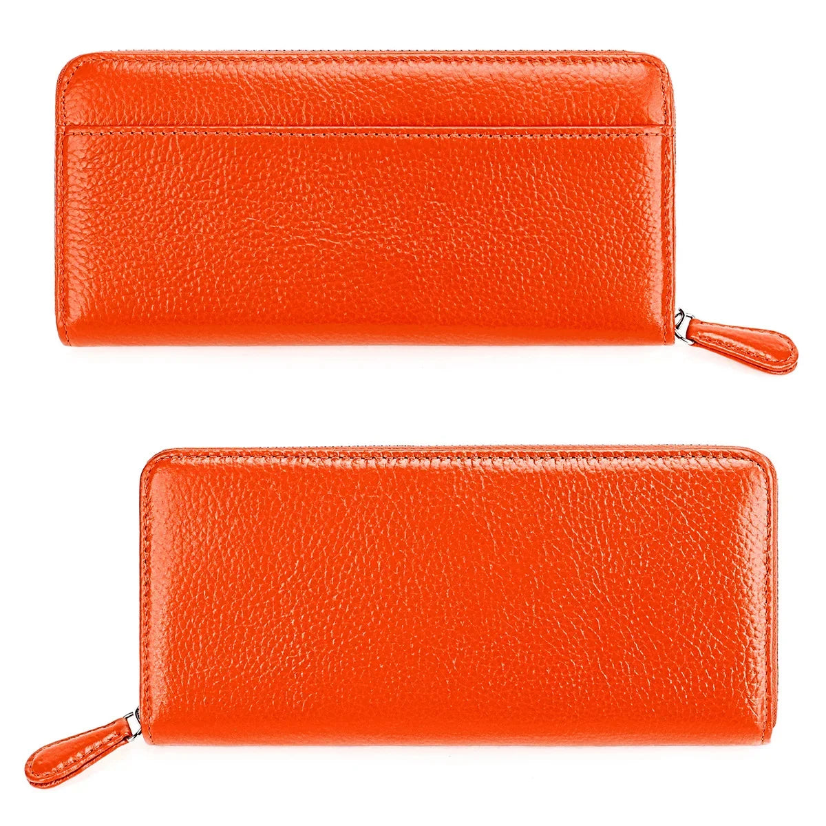 2024 New Long Men's And Women's Organ Card Holder Leather Casual Multi-Pocket Coin Purse RFID Wallet Clutch