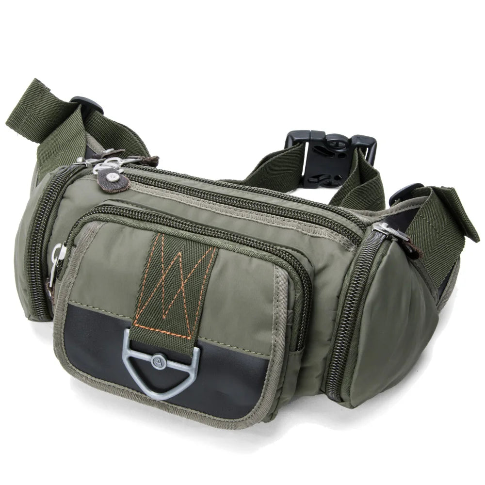 2024 New Men Waist Pouch Sport Mobile Phone Pouch Bags Running Belt Oxford Cloth Casual Travel Waist Pack