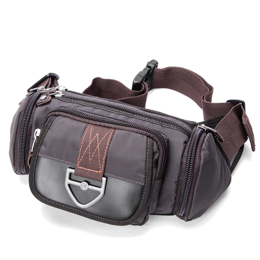 2024 New Men Waist Pouch Sport Mobile Phone Pouch Bags Running Belt Oxford Cloth Casual Travel Waist Pack
