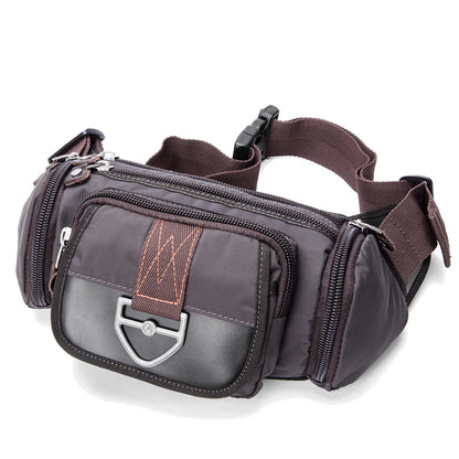 2024 New Men Waist Pouch Sport Mobile Phone Pouch Bags Running Belt Oxford Cloth Casual Travel Waist Pack