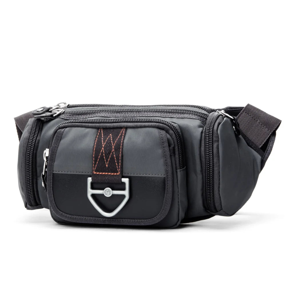 2024 New Men Waist Pouch Sport Mobile Phone Pouch Bags Running Belt Oxford Cloth Casual Travel Waist Pack