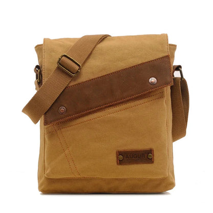 2024 New Men's Canvas Men And Women Vertical Crossbody Shoulder Bag Retro Large Capacity Handbag