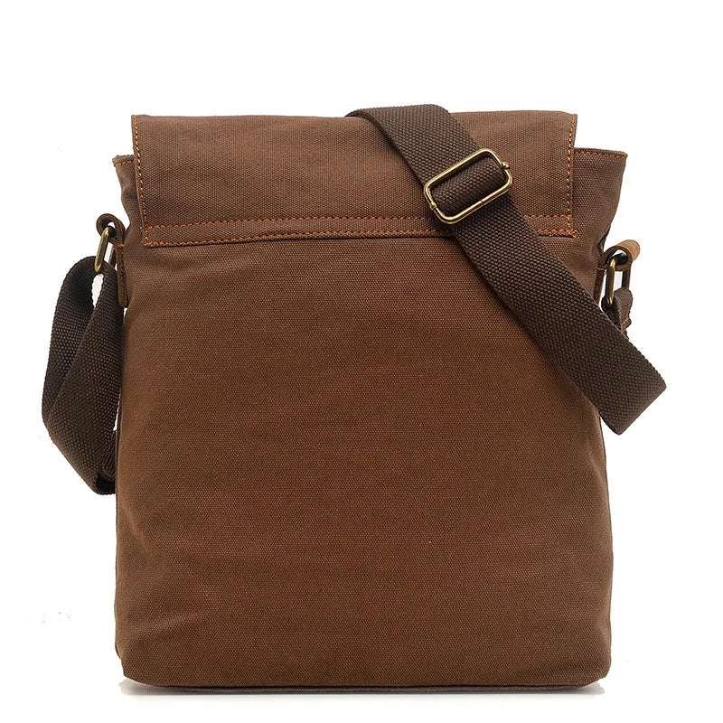 2024 New Men's Canvas Men And Women Vertical Crossbody Shoulder Bag Retro Large Capacity Handbag