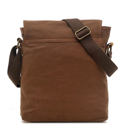 2024 New Men's Canvas Men And Women Vertical Crossbody Shoulder Bag Retro Large Capacity Handbag
