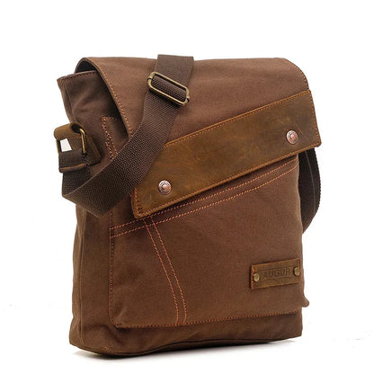 2024 New Men's Canvas Men And Women Vertical Crossbody Shoulder Bag Retro Large Capacity Handbag
