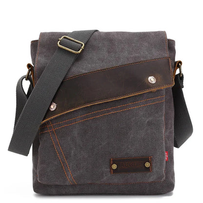 2024 New Men's Canvas Men And Women Vertical Crossbody Shoulder Bag Retro Large Capacity Handbag
