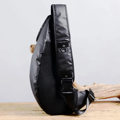 2024 New Men's Chest Bag Waterproof Nylon Men's Bag Trendy Casual Right Shoulder Single Shoulder Oblique Straddle Bag