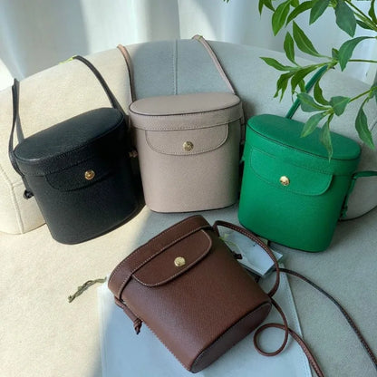 2024 New Mini Bucket Crossbody Cellphone Pouch Trendy All-match Box Bags Versatile Casual Commuter Travel Shopping Handbags