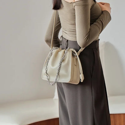 2024 New Minority Folds Cloud Bag High Quality One Shoulder Crossbody Underarm Bag Fashion Elegant Lady Commuter Purses Clutch