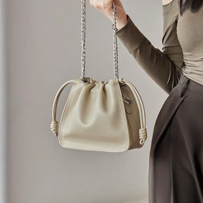 2024 New Minority Folds Cloud Bag High Quality One Shoulder Crossbody Underarm Bag Fashion Elegant Lady Commuter Purses Clutch