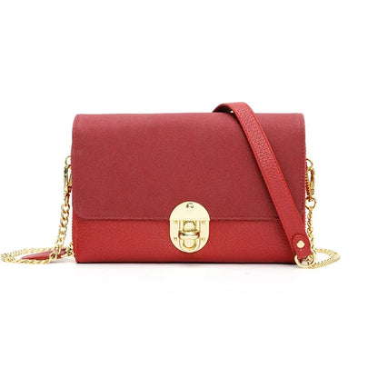 2024 New One-shoulder Messenger PU Trend Texture Retro Diagonal Female Simple Chain All-match Small Square Bag