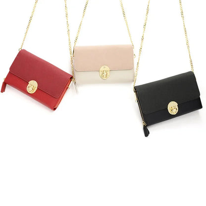 2024 New One-shoulder Messenger PU Trend Texture Retro Diagonal Female Simple Chain All-match Small Square Bag