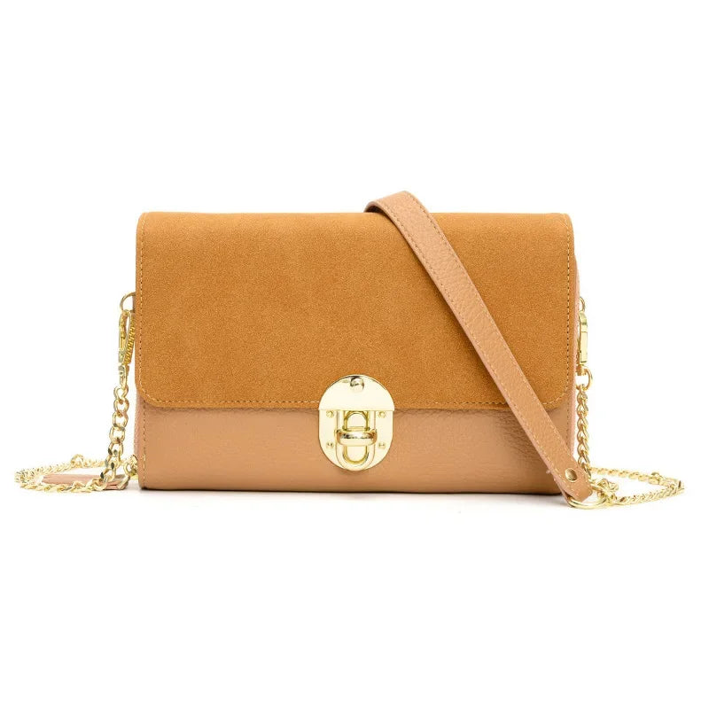 2024 New One-shoulder Messenger PU Trend Texture Retro Diagonal Female Simple Chain All-match Small Square Bag