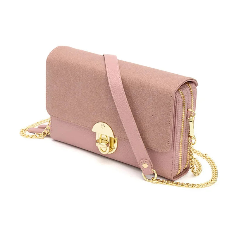 2024 New One-shoulder Messenger PU Trend Texture Retro Diagonal Female Simple Chain All-match Small Square Bag