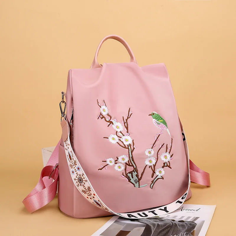 2024 New Oxford Anti-theft Women Backpack Fashion Print School Bag High Quality Large Capacity Backpack
