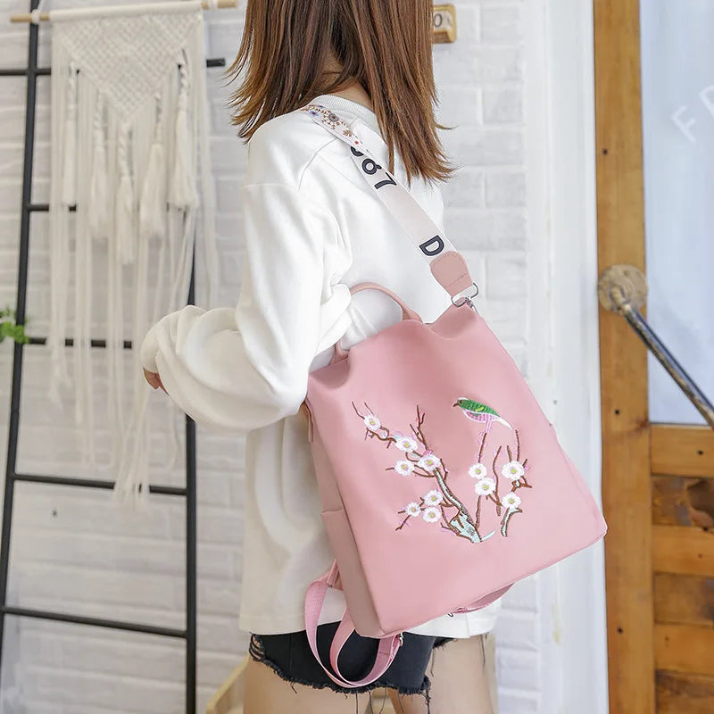 2024 New Oxford Anti-theft Women Backpack Fashion Print School Bag High Quality Large Capacity Backpack