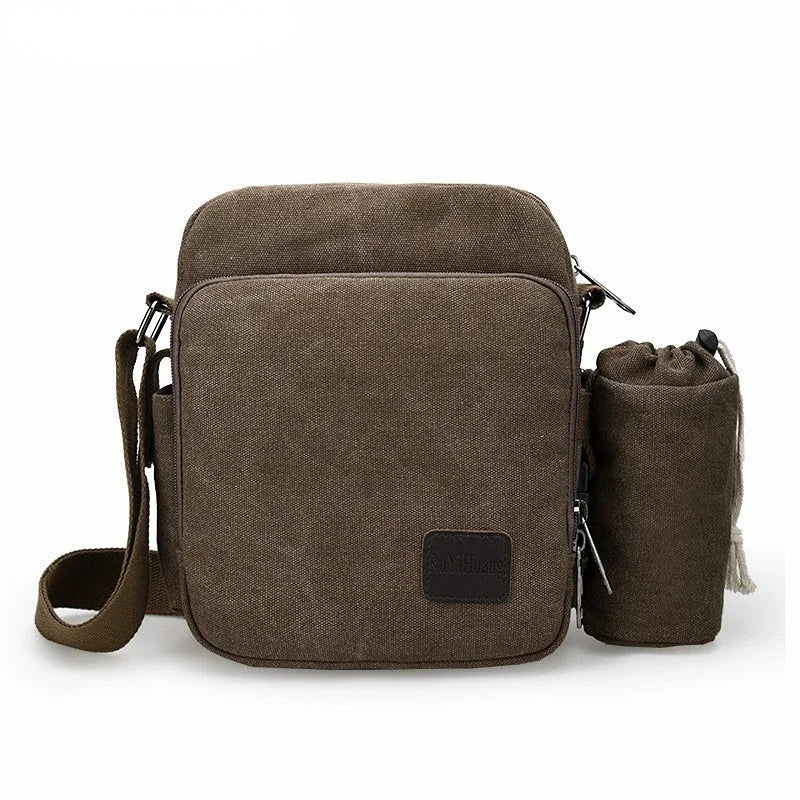 2024 New Retro Canvas Large-capacity Leisure Multi-functional Men's Shoulder Messenger Bag