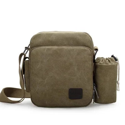 2024 New Retro Canvas Large-capacity Leisure Multi-functional Men's Shoulder Messenger Bag