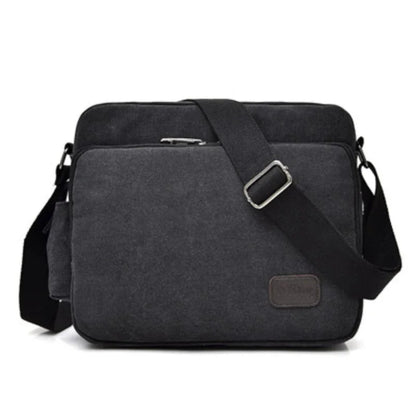 2024 New Retro Canvas Shoulder Men's Casual Korean Version of The Messenger Bag Multi-function Ipad