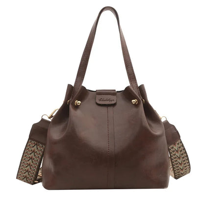 2024 New Retro Fashion Simple Bucket Bag Solid Color One Shoulder Messenger Bag Women Bag Designer Bags Luxury