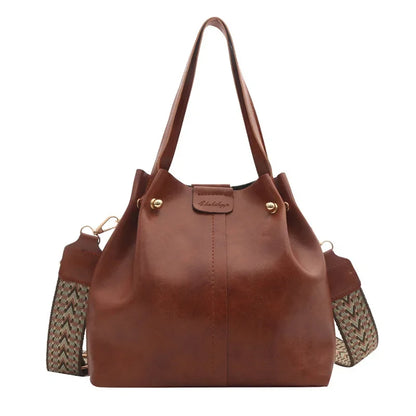 2024 New Retro Fashion Simple Bucket Bag Solid Color One Shoulder Messenger Bag Women Bag Designer Bags Luxury