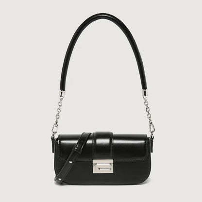 2024 New Simple Elegant Armpit Bag Solid All-match Commuter Chain Small Square Bags Minority Leather Texture Handbags Purses