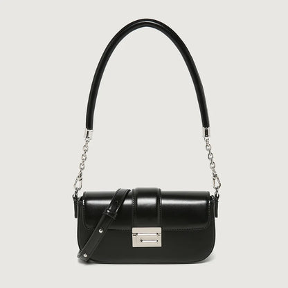 2024 New Simple Elegant Armpit Bag Solid All-match Commuter Chain Small Square Bags Minority Leather Texture Handbags Purses