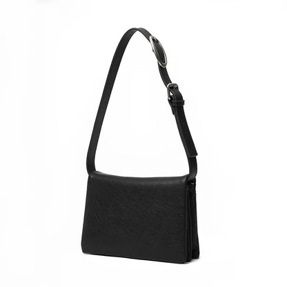2024 New Simple Fashion Small Square Bag Korean Ins Style Elegant Commuter Geunine Leather Handbags Pure Color All-match Bolsas