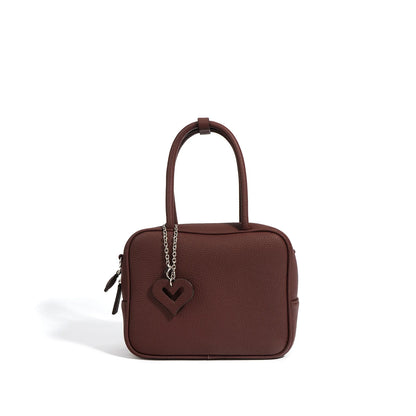 2024 New Solid Simple Small Square Bag Simple All-match High Quality Cowhide Handbags Large Capacity Zipper Commuter Purses