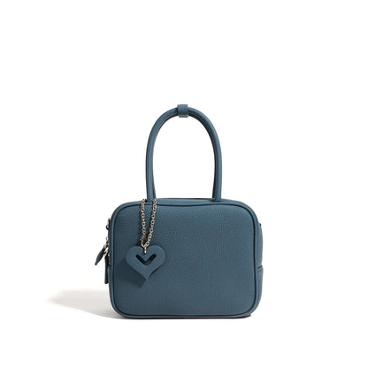 2024 New Solid Simple Small Square Bag Simple All-match High Quality Cowhide Handbags Large Capacity Zipper Commuter Purses